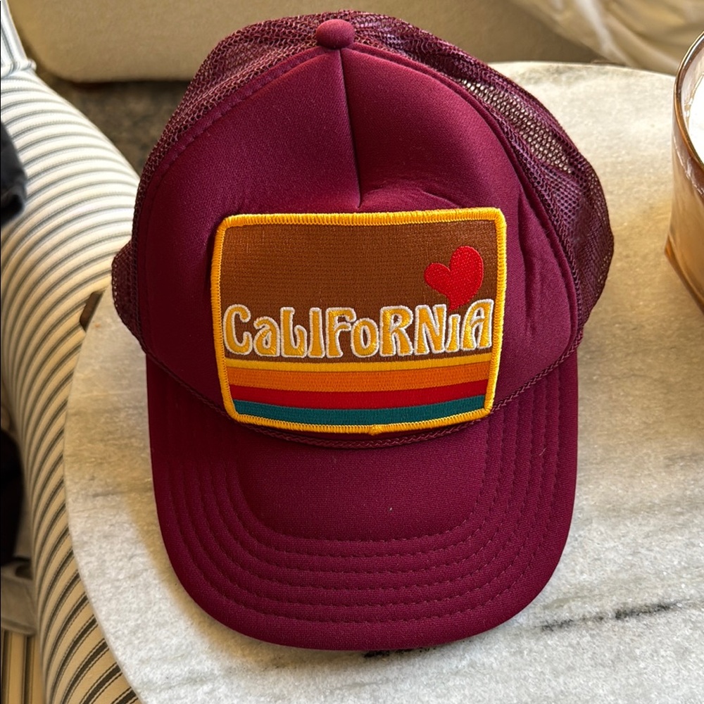 California Trucker Hat - Burgundy
